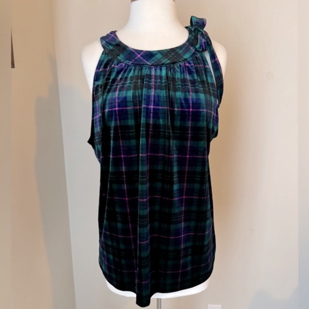 Plaid Velvet Plaid Top
